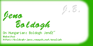 jeno boldogh business card